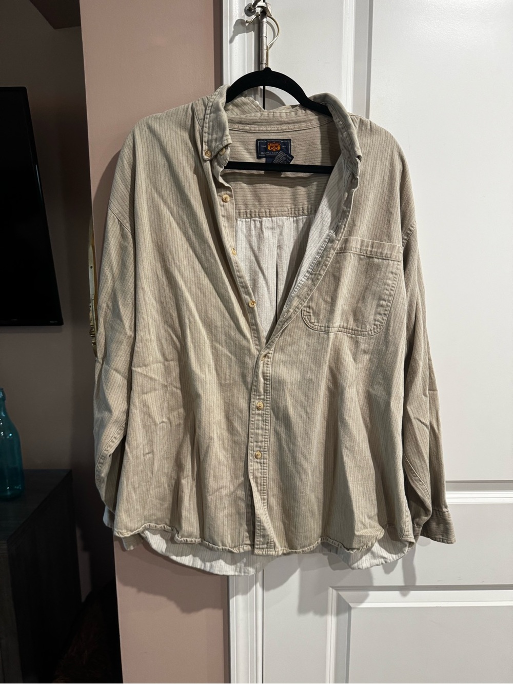 Route 66 Men's Light Beige Corduroy Shirt Jacket